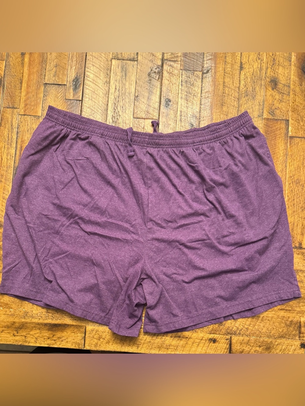 Men's Athletic Elastic-Waist Purple Performance Shorts